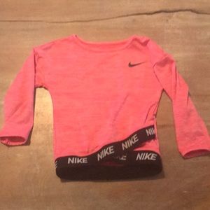 Nike dri fit 2T pink long sleeve shirt
